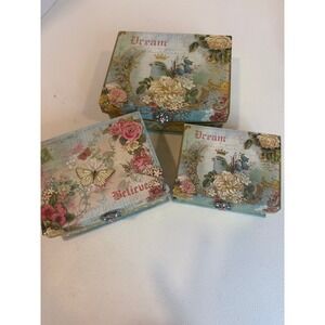 Shabby Chic Storage Boxes, set of 3